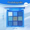 9-Color Blue Eyeshadow Palette, Highly Pigmented view 3
