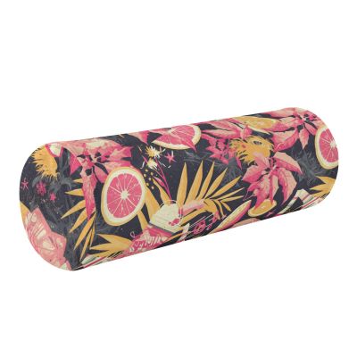Decorative Lemon Summer Pillow with Cylindrical Memory Foam Neck Support