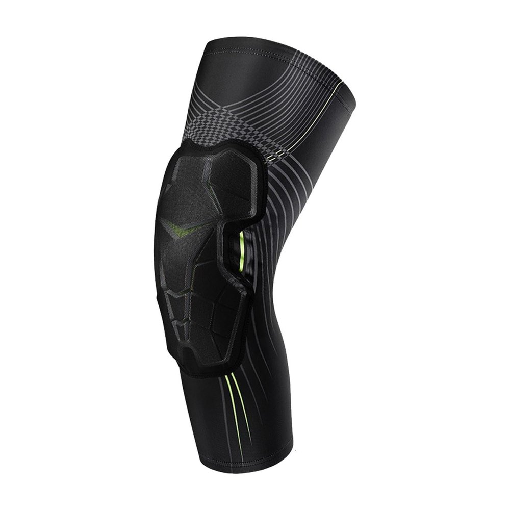 KJBDQQH Knee Support, 1 Pc Knee Pad and Shin Guard Sleeve for Sports, Black/Green, M