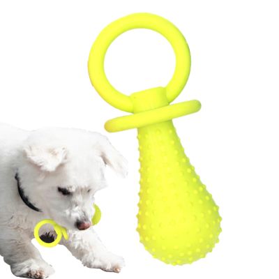 Generic Puppy Pacifier - Natural Rubber Chew Toy with Ring for Dogs