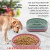 Vyloky Dog and Cat Lick Mat, 2-Pack, 20 x 20 cm, BPA-Free Silicone, Non-Slip Suction Cups, for Bathing, Training and Grooming (Beige, Line, 2 Pieces) view 2