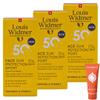 Louis Widmer Face Sun Protection Sport 50, 3 x 50 ml | Lightweight, Moisturizing Facial Emulsion | Extra Water-Resistant | Sweat-Resistant | High UV Protection | Value Pack with Pharma-Perle Giveaway view 1