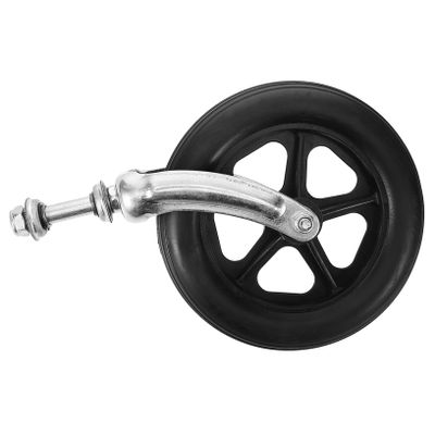 Wheelchair Replacement Wheel with Fork Bracket and Bearing, 19 cm, Black
