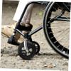 Wheelchair Replacement Wheel with Fork Bracket and Bearing, 19 cm, Black view 4