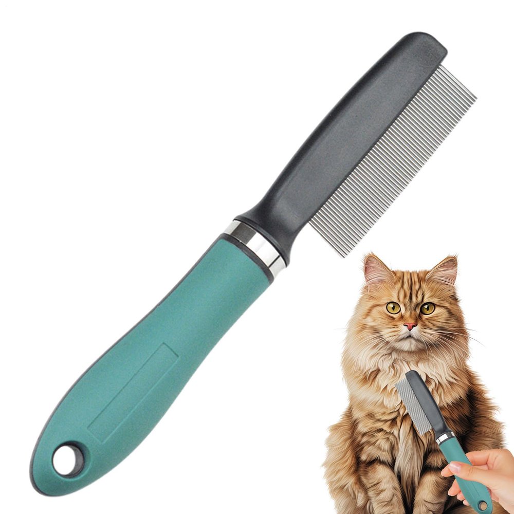 Flea Comb - Stainless Steel Grooming Tool for Pets