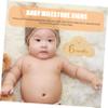 MAGICLULU 8-Piece Wooden Baby Milestone Cards with Cloud Design view 2