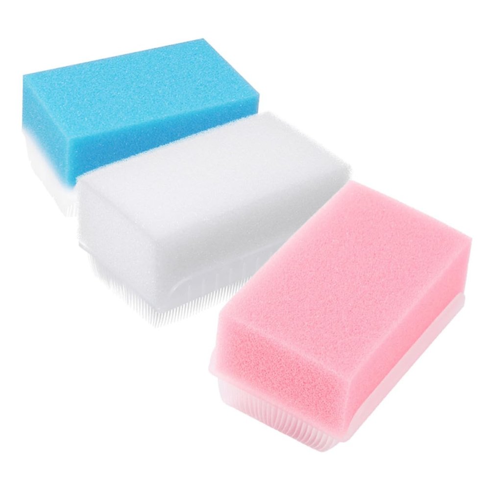 3-Piece Baby Bath Set with Sensory, Scalp-Washing, and Bath Brushes