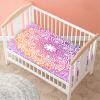 Odot Baby Crib Fitted Sheet, Mandala Style, Soft Breathable Microfiber, Purple, 170 x 140 cm view 1