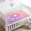 Odot Baby Crib Fitted Sheet, Mandala Style, Soft Breathable Microfiber, Purple, 170 x 140 cm view 3