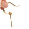 BUGUUYO 2-Pack Brass Hooks for Small Cages, Smooth and Weather-Resistant, for Hanging Bird Cages Outdoors view 4