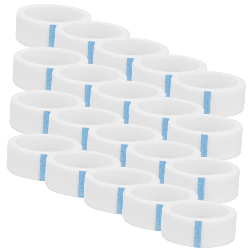 NULYLU Breathable White Eyelash Extension Tape, 1.2 cm Wide, Nonwoven, 20 Rolls, Gentle on Skin