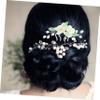 CALLARON Vintage Chinese Floral Hair Comb for Women, Green view 2