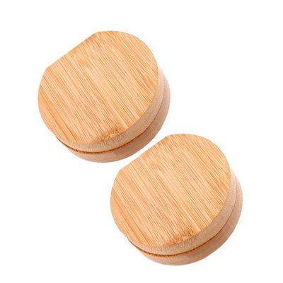 Abaodam 2-Pack Folding Bamboo Cosmetic Mirrors