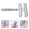 Portable Stainless Steel Horse Hair Removal Brush, Silver view 3