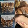 Huangj-0527 Everyday Body Wave Bundles with Frontal, P4/27 Brazilian Virgin Hair, 3 Bundles with 13x4 Lace Frontal, Easy to Wear (20/22/24 in, 18 in Closure) view 4