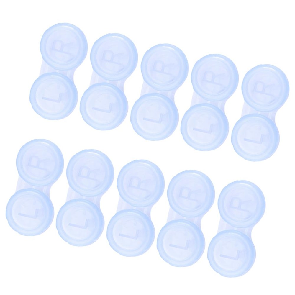 minkissy 10-Pack Plastic Contact Lens Cases with Dual Compartments