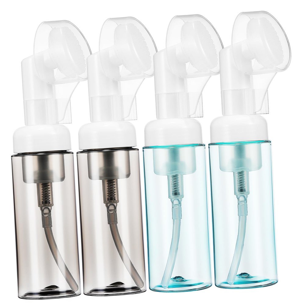 4-Pack 60 mL Plastic Foaming Bottles with Foaming Pumps
