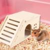 Hamster Wooden House with Ladder view 4
