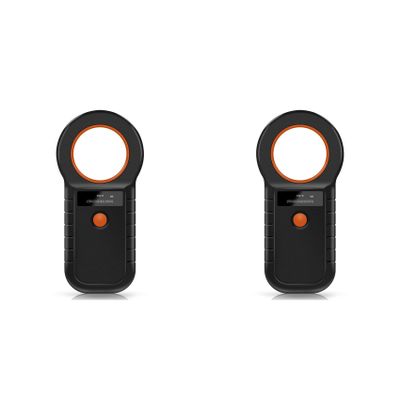 GREOHNMPAW 2-Pack Pet Microchip Reader, USB, 134.2K Dual Frequency, Black