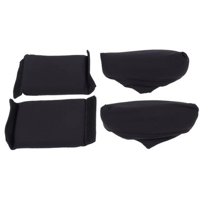 OUNONA Breathable Memory Foam Handle Pads for Walking Sticks, Black Polyester