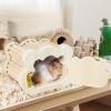 Wooden Hamster Hideout: Pet Cabin with Small Clouds for Gerbils view 2