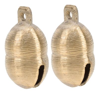 FUTUREORYY Brass Dog Bells, Fine Craftsmanship, 2 Pcs for Pet Collars, Durable and Lightweight, for DIY Crafts