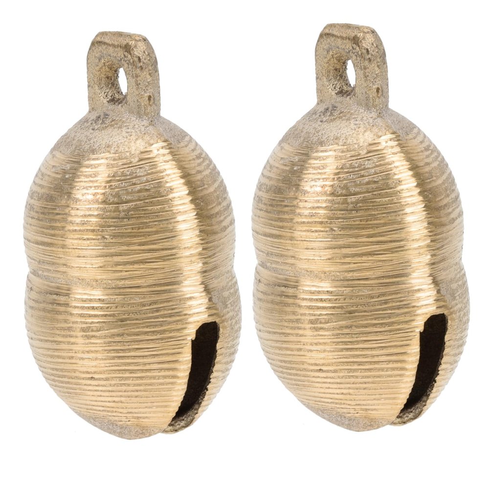 FUTUREORYY Brass Dog Bells, Fine Craftsmanship, 2 Pcs for Pet Collars, Durable and Lightweight, for DIY Crafts