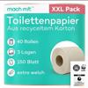 40 Rolls - 3-Ply Toilet Paper - Unbleached - Recycled Cardboard - Soft & Eco-Friendly - Made in Germany - Recyclable - 150 Sheets per Roll view 1