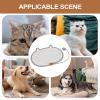 Round Horizontal Cat Scratching Mat, 33.7 x 24 x 1.9 cm, Washable Floor Protector view 4