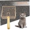 VANZACK Metal Cat Litter Scoop with Sieve and Wooden Handle view 2