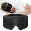 Silk Satin Sleep Mask, Comfortable Eye Mask, Eye Protection, Relaxation, Enlarged Eye Cover, for Women and Men, Sleep & Health (Black, 4 Pieces) view 2