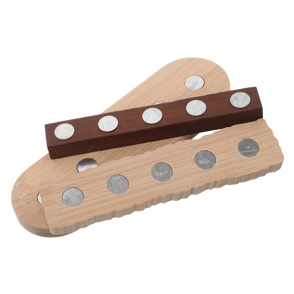 3-Piece Magnetic Nail Practice Stand with Wooden Base