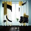 KGSK 3D Yellow Graffiti Blackout Curtains, 2-Piece Set, 180 x 250 cm view 2