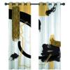 KGSK 3D Yellow Graffiti Blackout Curtains, 2-Piece Set, 180 x 250 cm view 4