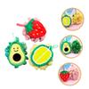 Fruit-Shaped Polyester PE Luffa Bath Sponges, 3-Pack view 2