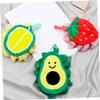 Fruit-Shaped Polyester PE Luffa Bath Sponges, 3-Pack view 3