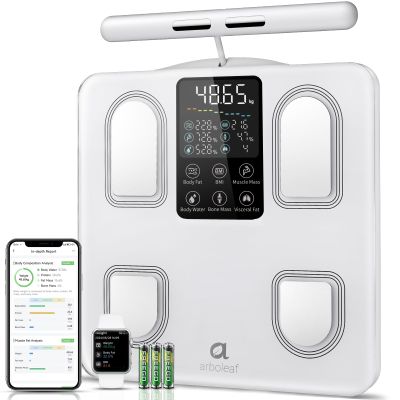 arboleaf Digital Body Fat Scale with Hand Sensors, 50 Metrics, Large Display