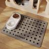 Mateju Pet Feeding Mat for Dogs and Cats, Square Non-Slip, Quick-Dry (Camel, 30x50cm) view 1