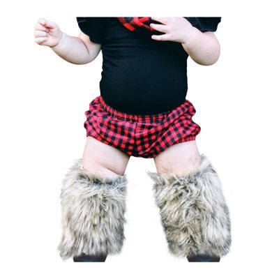 Leg Warmers for Children and Girls, Faux Fur, Fall and Winter, Warm, Soft, Cozy, Fluffy Boot Cuffs, Solid Color, for Party Costumes, II, 0 to 3Y