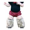 Leg Warmers for Children and Girls, Faux Fur, Fall and Winter, Warm, Soft, Cozy, Fluffy Boot Cuffs, Solid Color, for Party Costumes, II, 0 to 3Y view 1