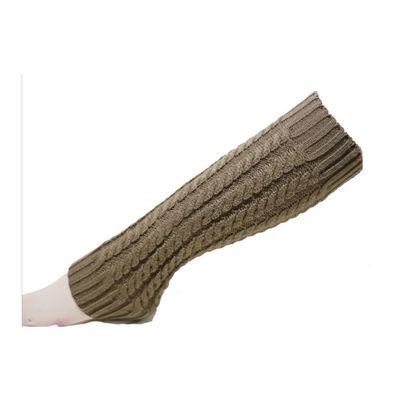 BooeDareno Women's Cable-Knit Leg Warmers, Knee-High, Khaki, One Size