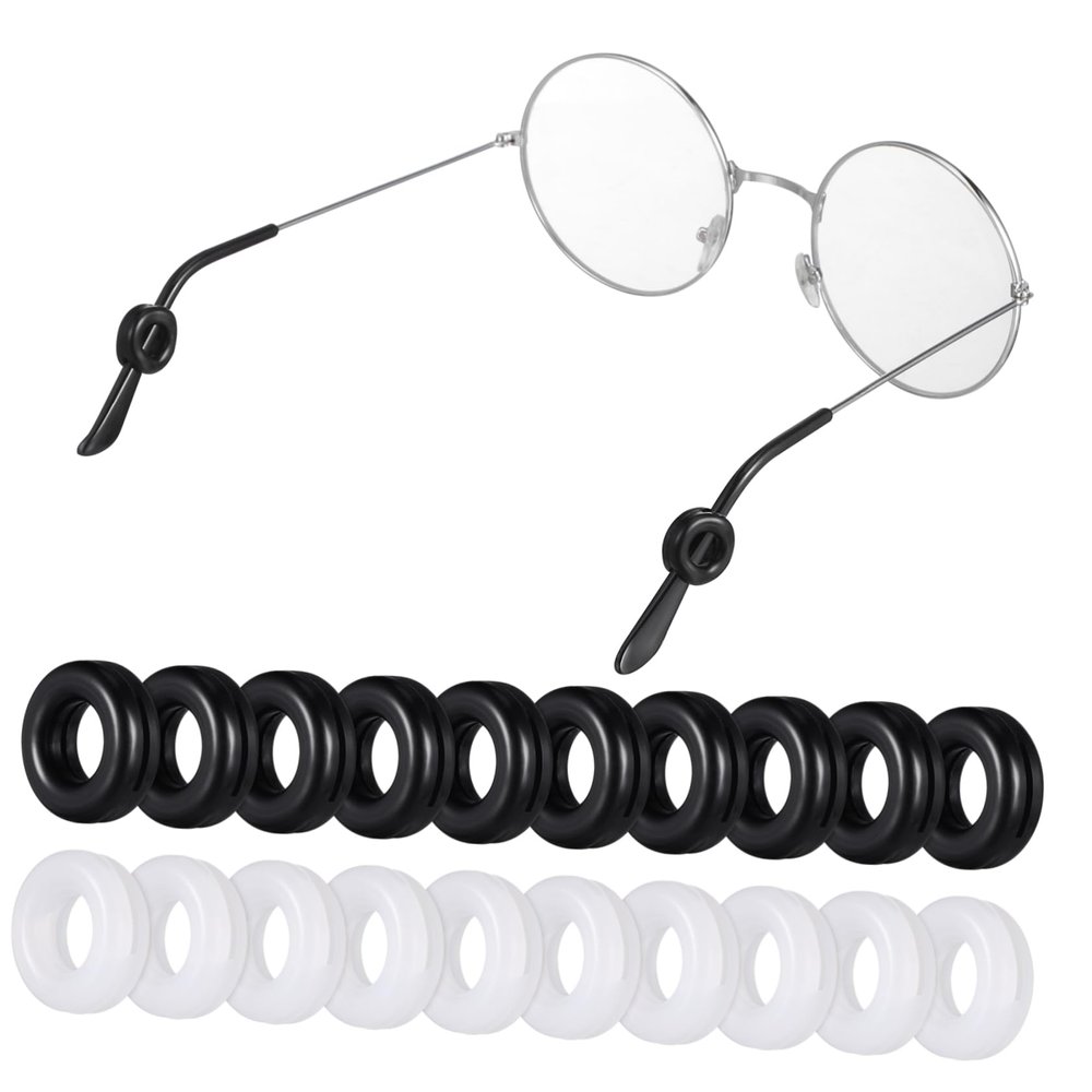 SHERCHPRY Silicone Anti-Slip Eyeglass Temple Tips, 10 Pairs