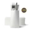 Gastroservietten.de Airlaid Cutlery Napkins, Cutlery Pouches with Napkin 32 x 40 cm, Wedding Cutlery Pouches, 50 pcs, White view 4