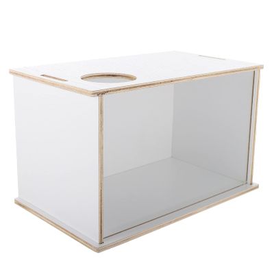Multifunctional Transparent Acrylic and Wood Hamster Sand Bath Box