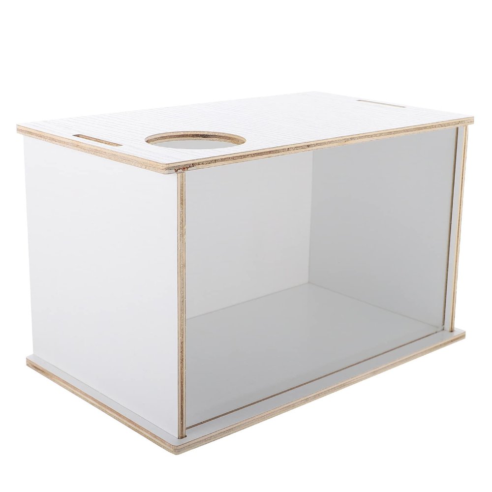 Multifunctional Transparent Acrylic and Wood Hamster Sand Bath Box