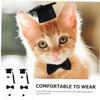 Toyvian Small Pet Graduation Hat and Bow Tie Set view 3