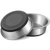 WROSWT Stainless Steel Dog Bowls, Rust-Resistant, with Non-Slip Rubber Bottom, Food-Grade, BPA-Free, 2-Pack (850 ml) view 1