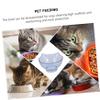 Abaodam Elevated Cat Food and Water Bowl with Removable Plastic Stand, White, for Cats and Small Dogs view 4