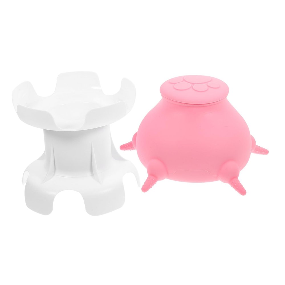 IMIKEYA Silicone Puppy Bowl with Stand for Newborn Puppies
