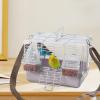 Bird Carrier, Travel Cage & Carry Box with Removable Tray and Handle view 3